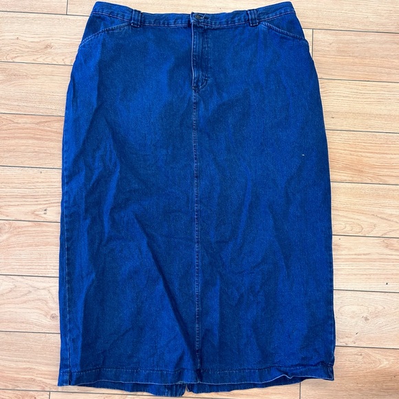 Riders casual 22w medium wash denim maxi dress - Picture 1 of 4